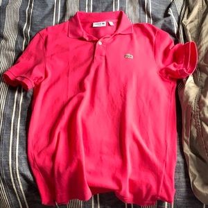 Lacoste polo pink large